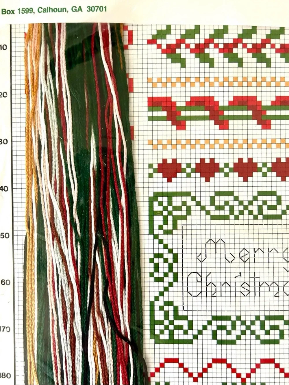 Vintage 1986 Sunset Counted Cross Stitch Kit Saint Nicholas Christmas Sampler